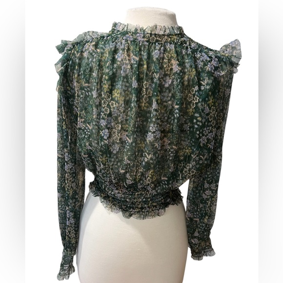 Free People Smocked Floral Twyla Top - Small - Picture 4 of 10